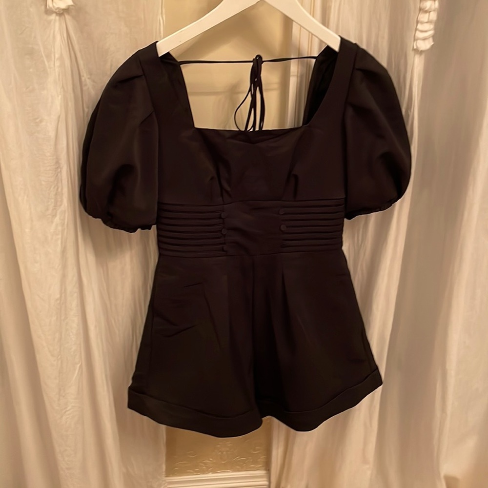 Self-Portrait Bollon sleeve short jumper